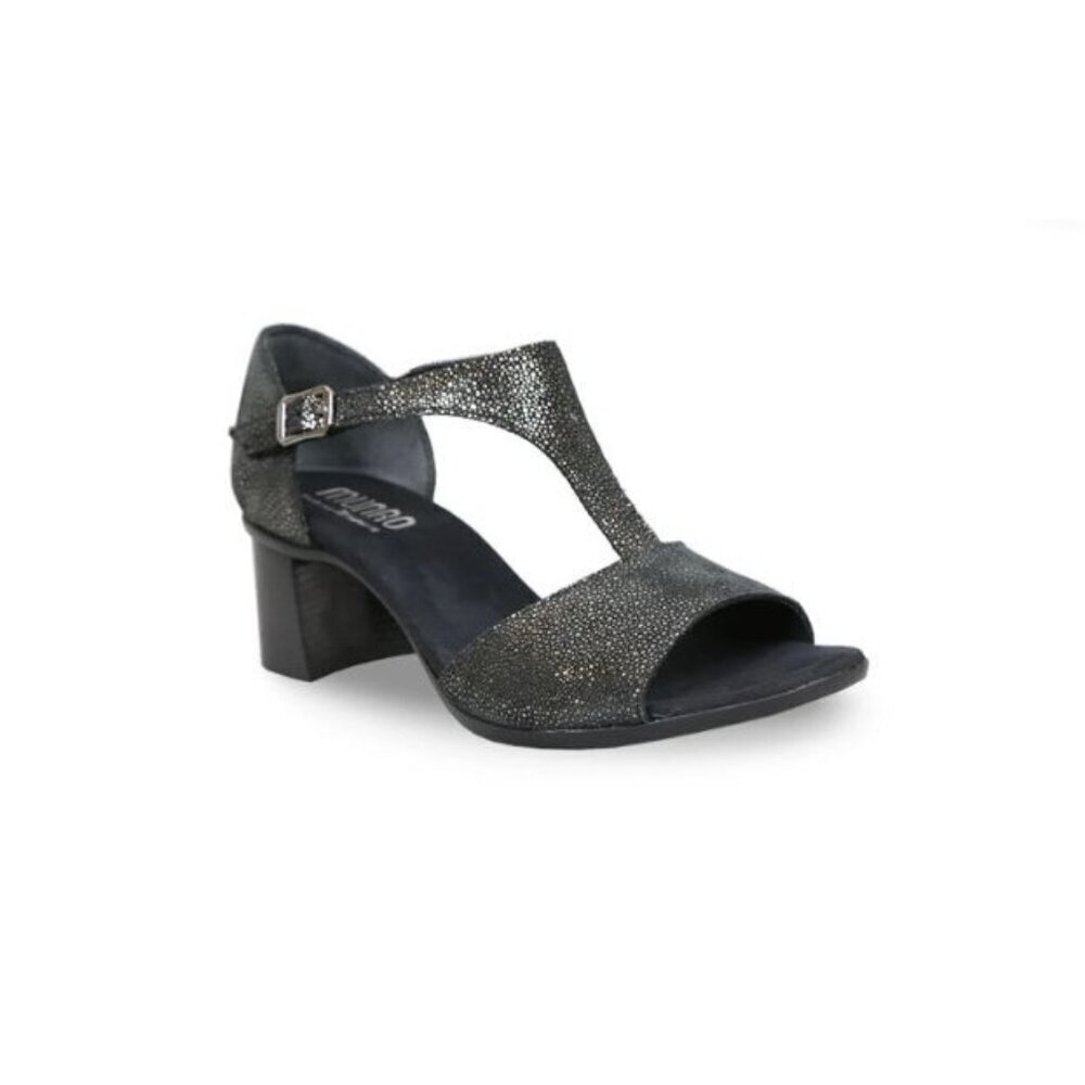 NEW Munro Violet Black Metallic T-Strap Sandals/Sz. 10N